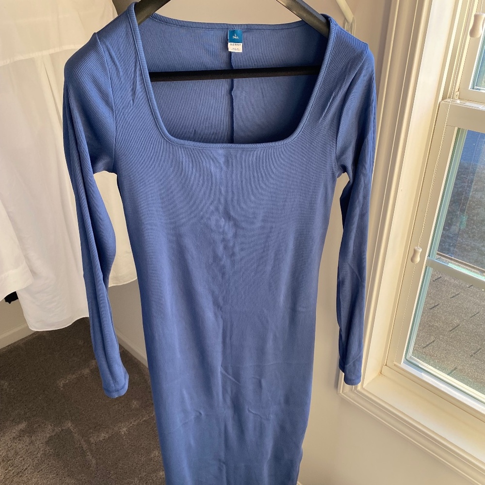 OLD NAVY maxi long sleeve dress with slits on both sides